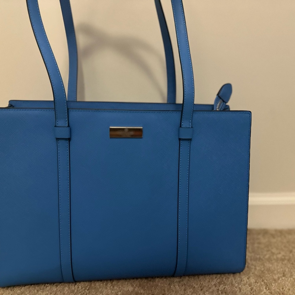 Kate Spade Blue Tote with Floral Wallet - Picture 5 of 14